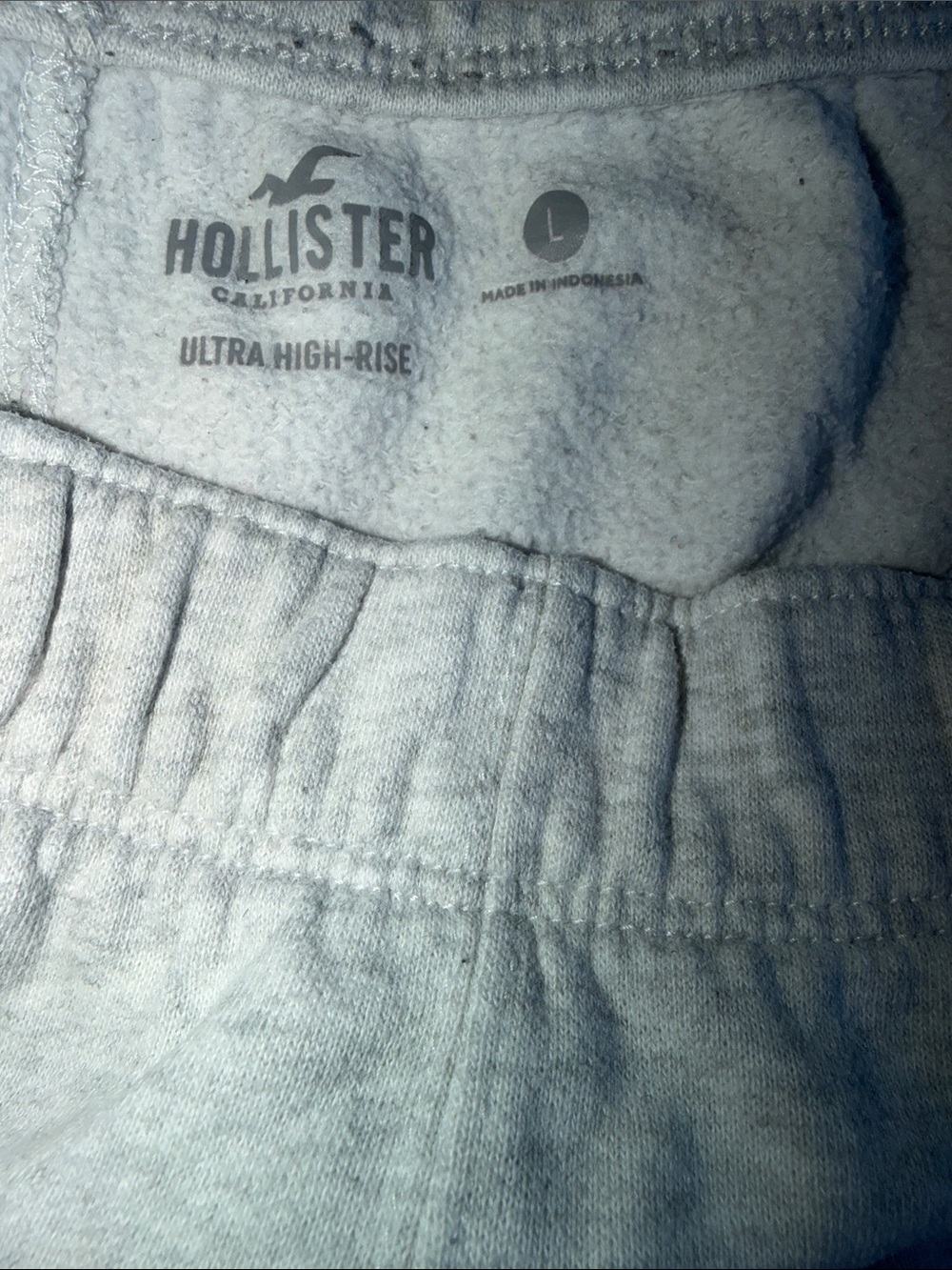 Hollister Light Gray Ultra High-Rise Sweatpants